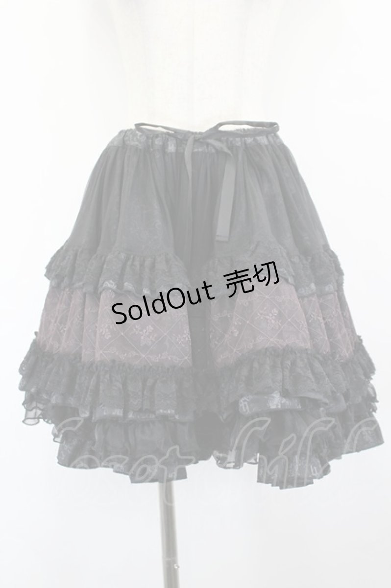 画像1: FRILL / レースパニエスカート  黒 I-26-09-08-081-HN-SK-TE-ZI (1)