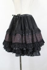 画像2: FRILL / レースパニエスカート  黒 I-26-09-08-081-HN-SK-TE-ZI (2)