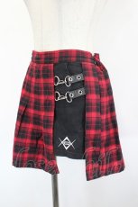 画像2: REFLEM / チェックベルトショートパンツ  赤チェックＸ黒 I-26-09-08-084-PU-PA-SA-ZI (2)