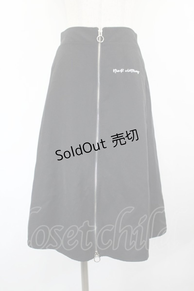 画像1: NieR Clothing / スカート  黒Ｘシルバー I-26-09-08-090-PU-SK-SA-ZI (1)