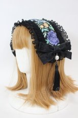 画像1: Luxmira / 美しい刺繍のヘッドドレス”Belle Epoque”  黒 I-26-09-08-112-LO-AC-TE-ZI (1)