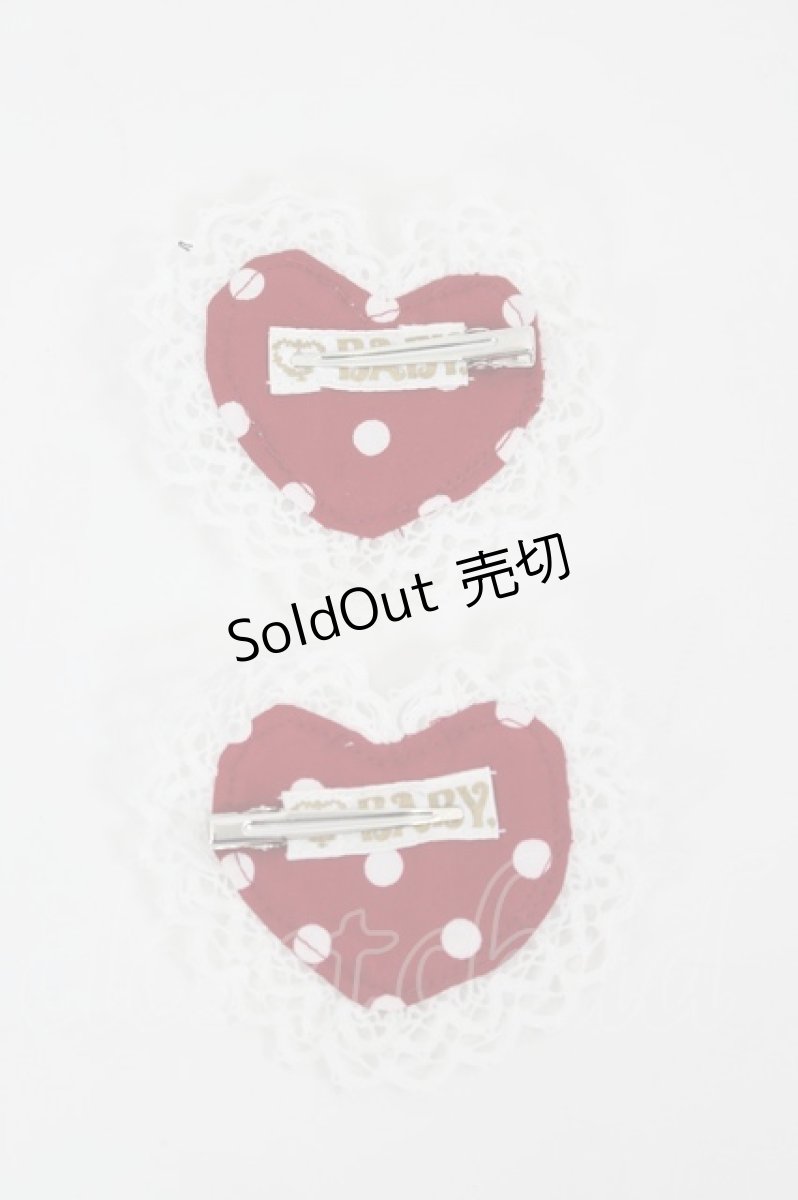 画像2: BABY,THE STARS SHINE BRIGHT / Milky Dot ハートクリップ  赤 I-26-09-08-124-BA-AC-TE-ZI (2)