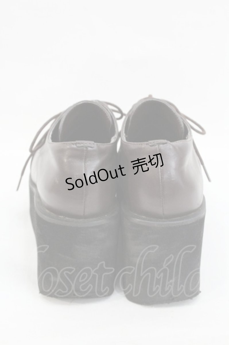 画像3: DearMyLove / 8cm厚底レースアップおでこパンプス 24.5 チョコブラウン I-26-09-08-131-GO-SH-TE-ZI (3)