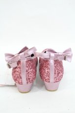 画像3: Shirley Temple / グリッターシューズ 23cm ピンク I-26-09-08-137-ET-SH-SA-ZI (3)