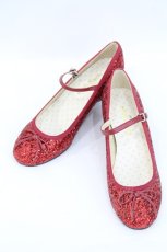 画像1: Emily Temple cute / グリッターバレエシューズ 23.5 レッド I-26-09-08-140-ET-SH-SA-ZI (1)