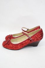 画像2: Emily Temple cute / グリッターバレエシューズ 23.5 レッド I-26-09-08-140-ET-SH-SA-ZI (2)