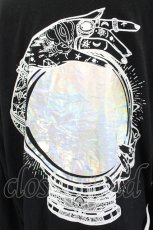 画像5: REFLEM / 水晶風プリント長袖カットソー  黒Ｘ白 I-26-09-08-018-PU-TO-SA-ZI (5)