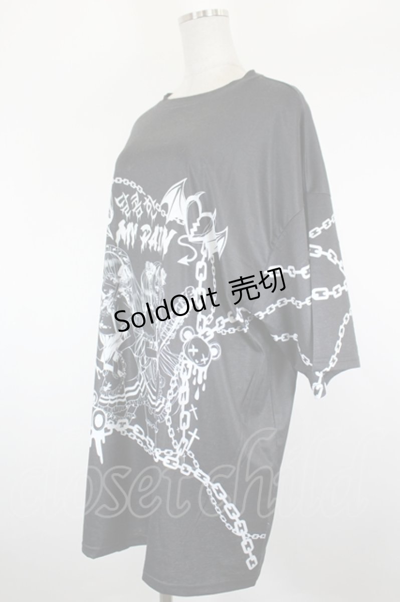 画像3: ACDC RAG / SUNCITYDOLLコラボ Sweet MY PAIN ヒュージTシャツ  黒Ｘ白 I-26-09-11-035-PU-TS-SA-ZI (3)