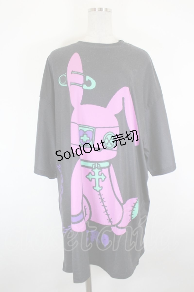 画像1: ACDC RAG / Nero Tシャツ  黒Ｘ濃ピンク I-26-09-11-038-PU-BL-SA-ZI (1)