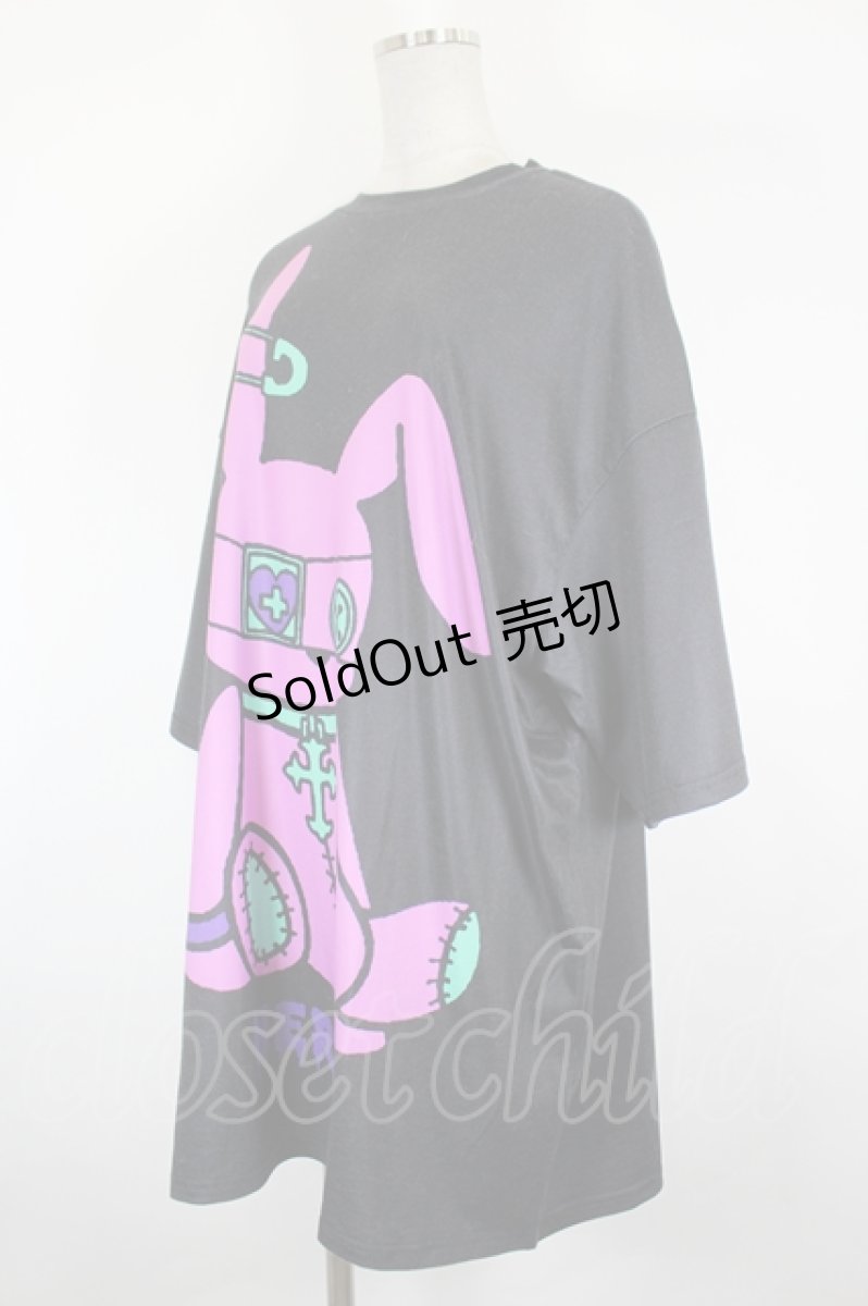 画像2: ACDC RAG / Nero Tシャツ  黒Ｘ濃ピンク I-26-09-11-038-PU-BL-SA-ZI (2)