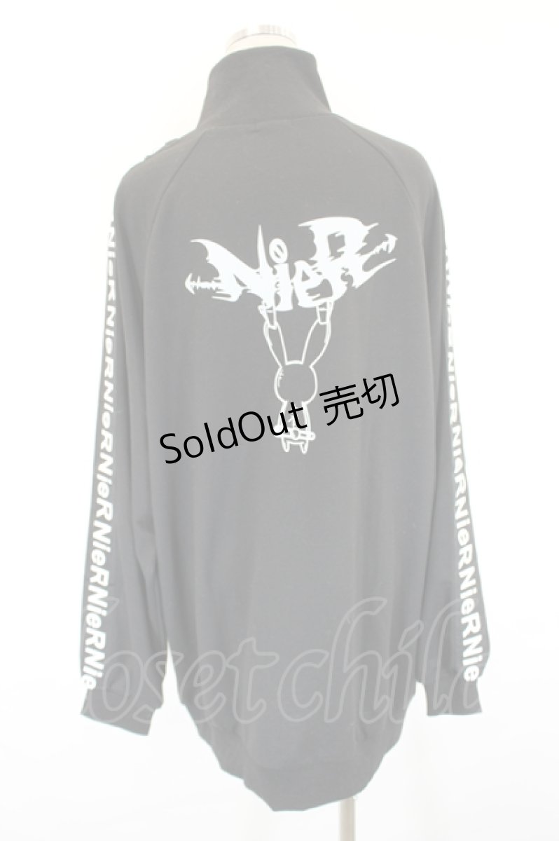 画像2: NieR Clothing / NieR刺繍ジャージ  黒Ｘ白 I-26-09-11-062-PU-TO-SA-ZI (2)