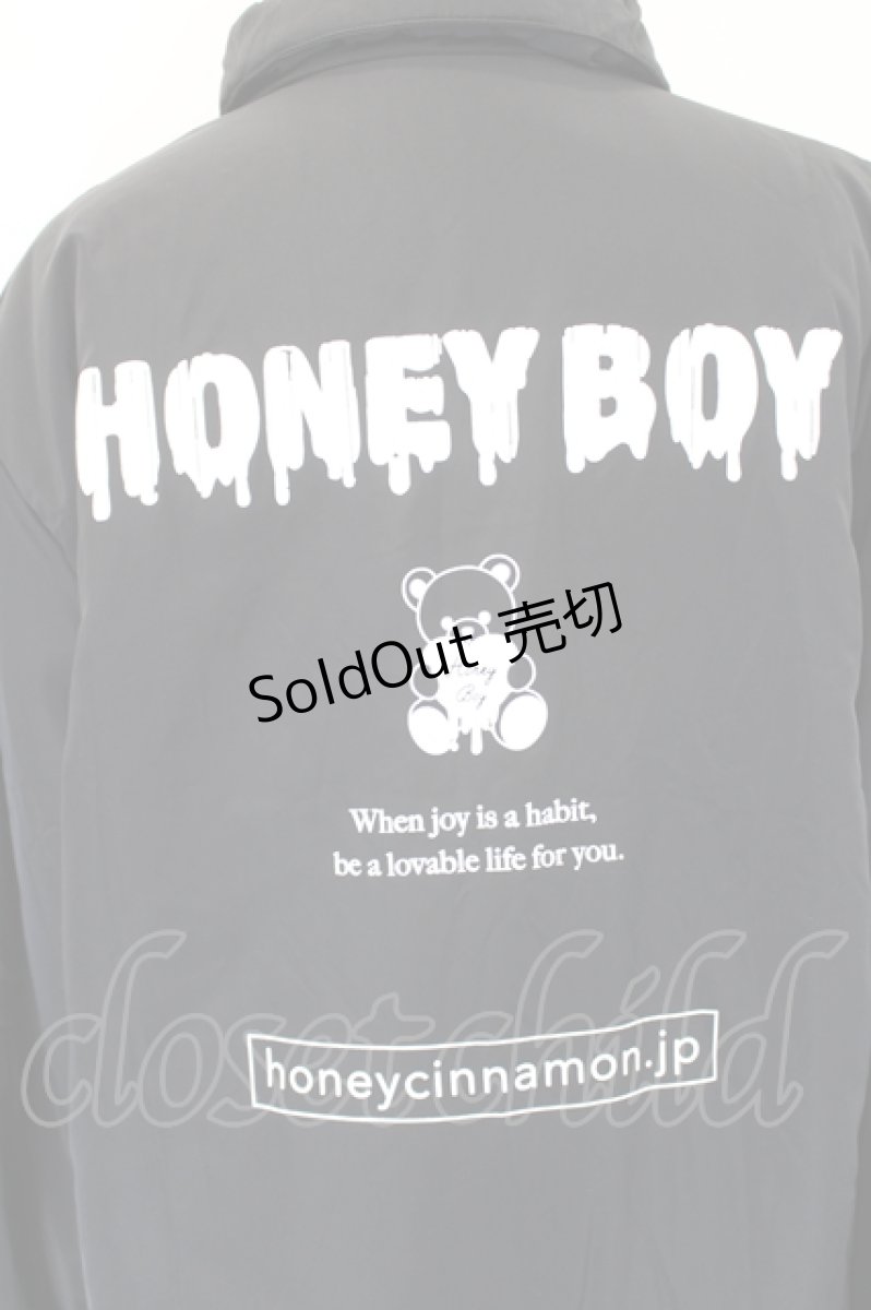 画像5: Honey Cinnamon / 胸元プリントブルゾン  黒Ｘ白 I-26-09-11-065-LO-JA-SA-ZI (5)