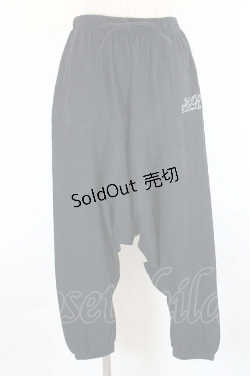 画像1: NieR Clothing / サルエルパンツ  黒Ｘグレー I-26-09-11-109-PU-PA-SA-ZI (1)