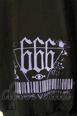 画像4: Deorart / 666プリントジャージパーカー  黒Ｘ紫 I-26-09-15-029-PU-TO-SA-ZI (4)