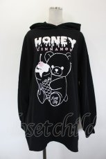 画像1: Honey Cinnamon / テディベアアイスプリントパーカー  ピンクＸ白Ｘ黒 I-26-09-15-032-LO-TO-SA-ZI (1)