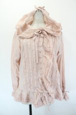 画像1: PINK HOUSE / フード付きローンオーバーブラウス  ピンク I-26-09-15-040-LO-BL-TE-ZI (1)