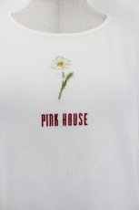 画像4: PINK HOUSE / 雛菊刺繍半袖カットソー  アイボリー I-26-09-15-044-LO-TO-SA-ZI (4)
