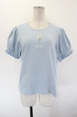 画像1: PINK HOUSE / 雛菊刺繍半袖カットソー  サックス I-26-09-15-045-LO-TO-SA-ZI (1)
