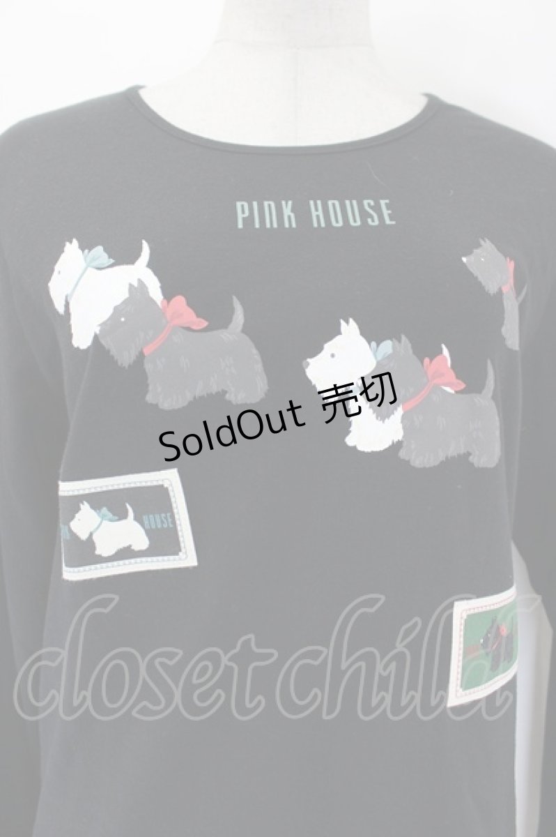 画像4: PINK HOUSE / スコッチテリアプリントカットソー  黒 I-26-09-15-046-LO-TO-SA-ZI (4)
