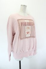画像3: PINK HOUSE / アンティークギンガムゼッケン付きトレーナー  ピンク I-26-09-15-048-LO-TO-SA-ZI (3)