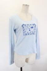 画像3: MAM MAXICIMAM / チェリープードルプリント長袖カットソー  サックス I-26-09-15-005-LO-TS-TE-ZI (3)