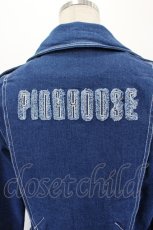 画像5: PINK HOUSE / ストレッチデニムライダースジャケット 3(M) 青 I-26-09-15-060-LO-JA-SA-ZI (5)