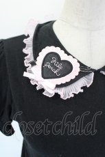 画像4: Nile Perch / Heart arrowワッペンカットソー  黒×ピンク I-26-09-15-006-LO-BL-TE-ZI (4)