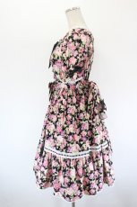 画像2: metamorphose / はしごレースリボン花柄半袖ワンピース 1 黒 I-26-09-15-068-ME-OP-TE-ZI (2)