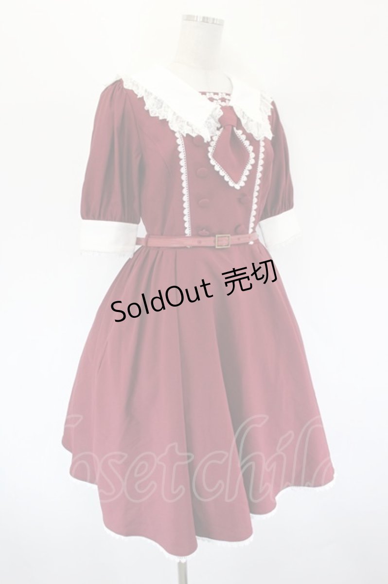 画像4: Vallee lys / Sailor Waltz Dress F ボルドー I-26-09-15-069-GO-OP-TE-ZI (4)
