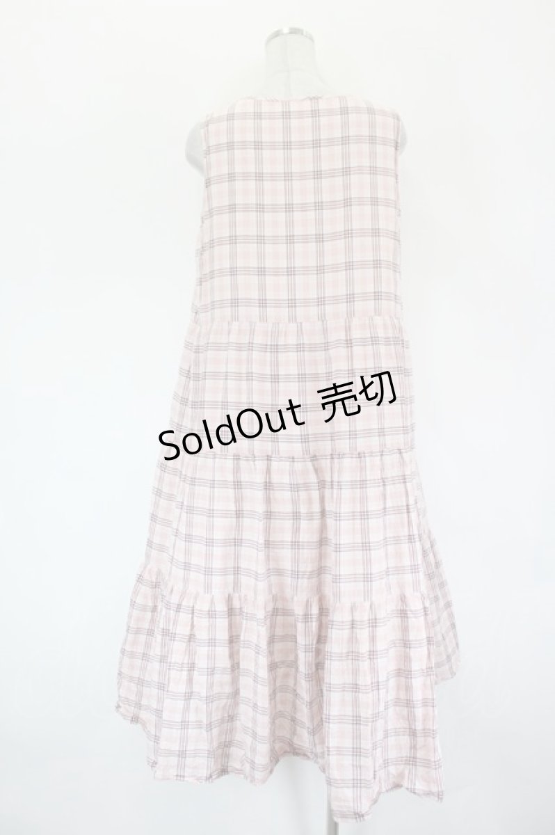 画像3: PINK HOUSE / ノースリーブティアードワンピース  ピンク I-26-09-15-078-LO-OP-TE-ZI (3)