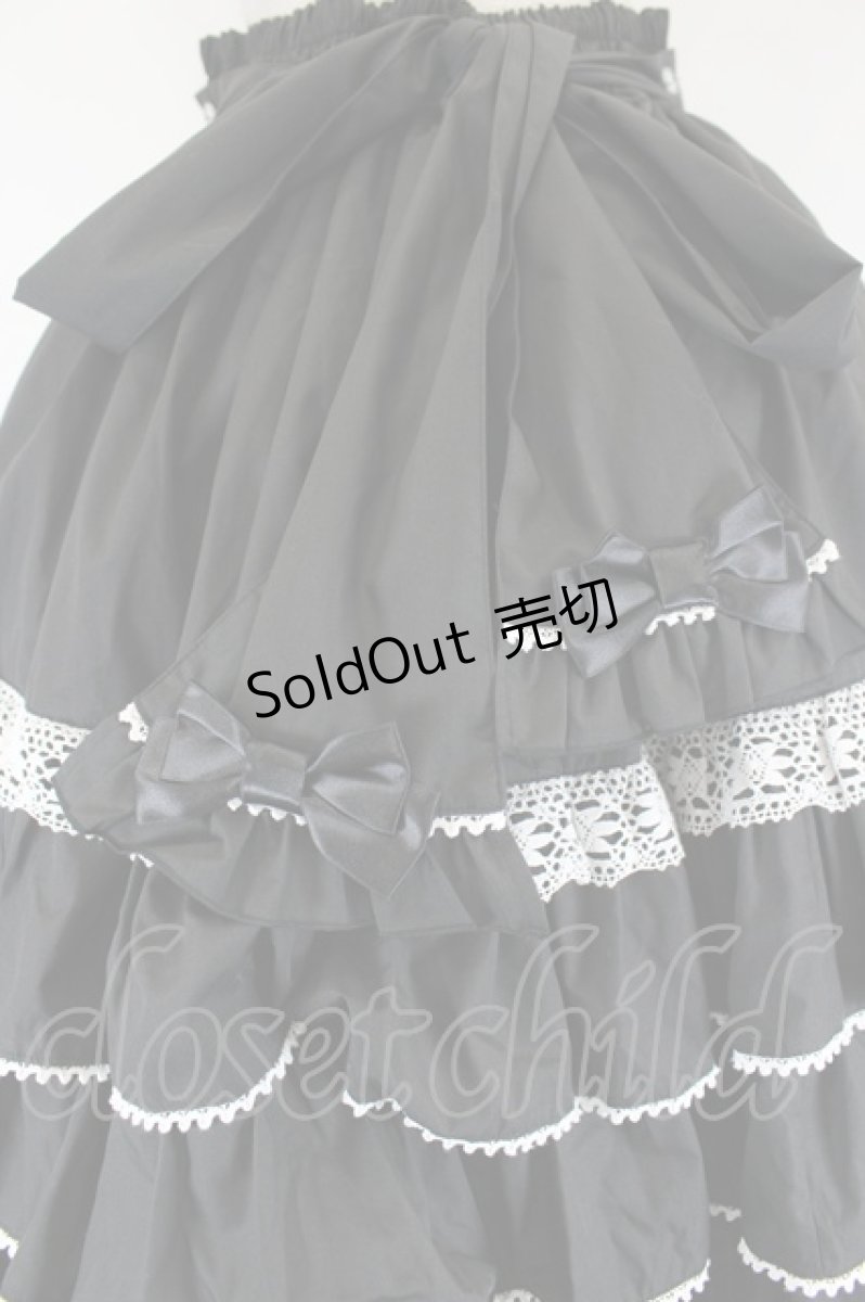 画像4: metamorphose / Dress up はしごレースハイウエストスカート 1 黒×白 I-26-09-15-080-ME-SK-TE-ZI (4)