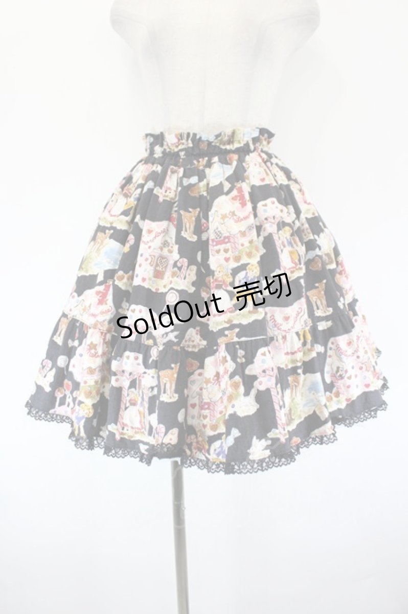 画像1: metamorphose / おかしのおうちスカート  黒 I-26-09-15-082-ME-SK-TE-ZI (1)