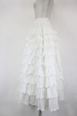 画像2: PINK HOUSE / フリル使いスカート  白 I-26-09-15-090-LO-SK-SA-ZI (2)