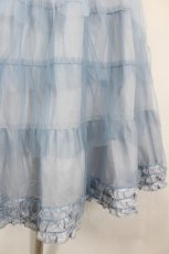 画像4: PINK HOUSE / ソフトチュールフリルスカート  サックス I-26-09-15-093-LO-SK-SA-ZI (4)