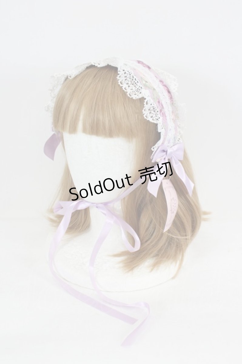 画像1: metamorphose / はしごレースリボン花柄ヘッドドレス  ラベンダー I-26-09-15-119-ME-AC-SA-ZI (1)