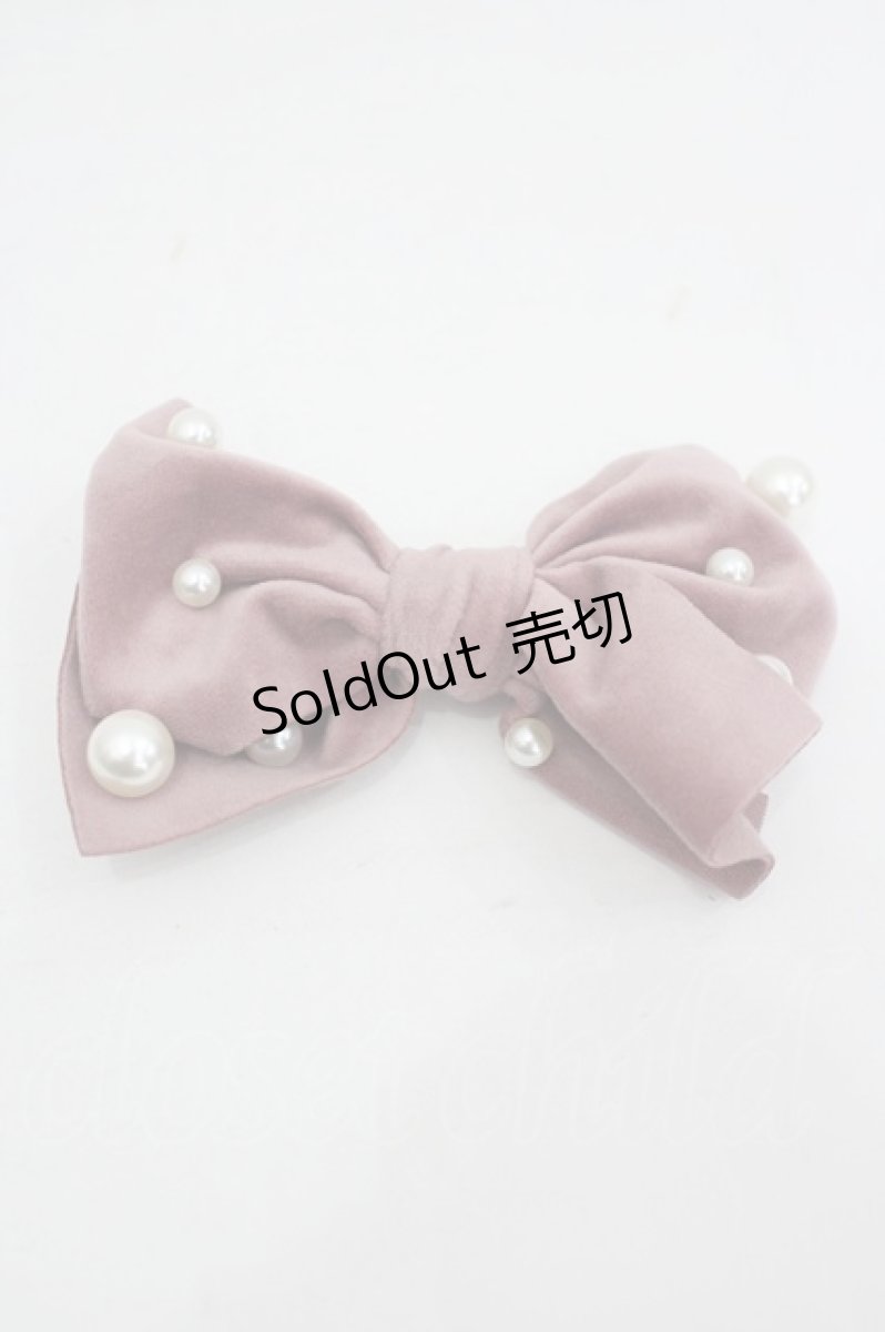 画像1: LOLITAその他(お買取対象外) / パールリボンベロアクリップ  ピンク I-26-09-15-125-LO-AC-TE-ZI (1)