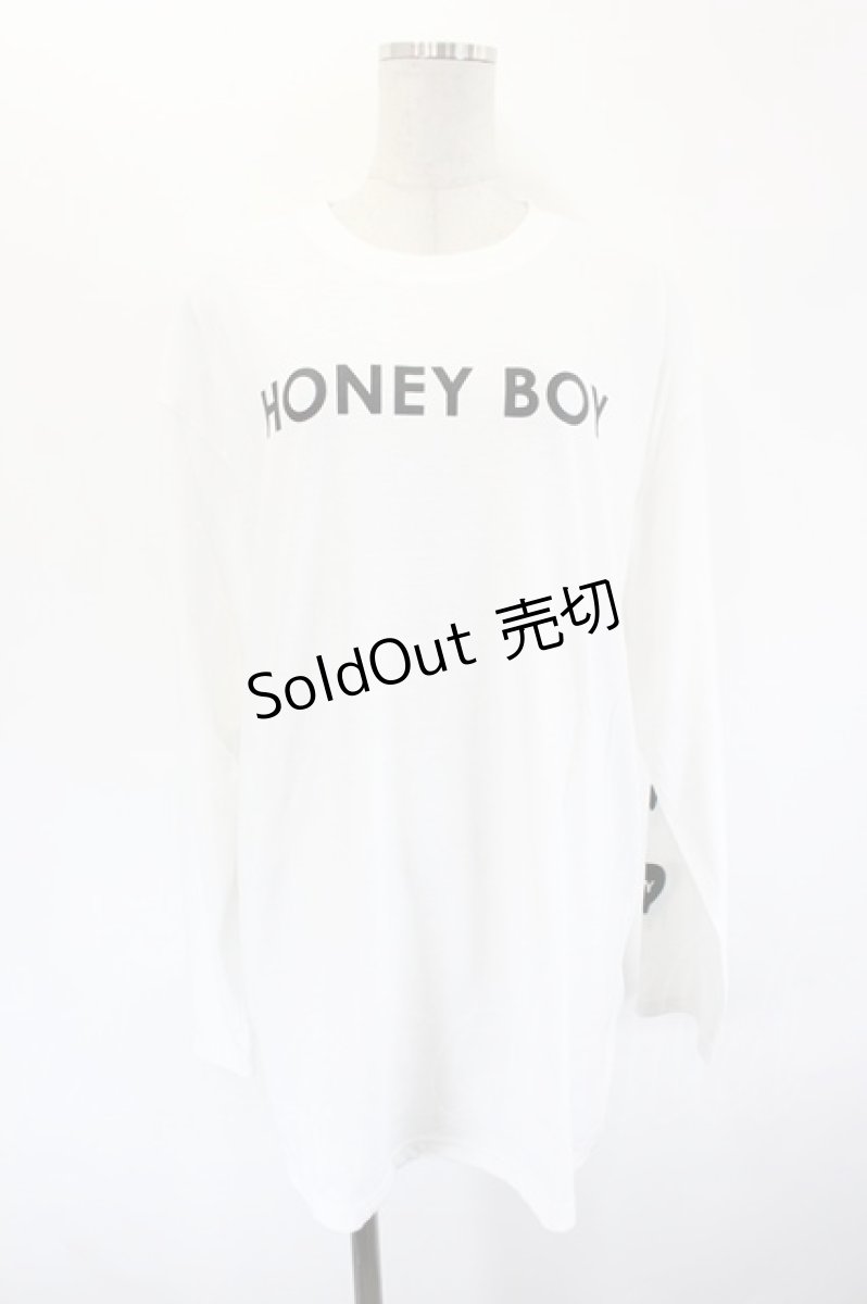 画像1: Honey Cinnamon / Honey Boyプリントカットソー  白Ｘ黒 I-26-09-15-021-LO-TO-SA-ZI (1)