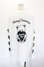 画像2: Honey Cinnamon / Honey Boyプリントカットソー  白Ｘ黒 I-26-09-15-021-LO-TO-SA-ZI (2)