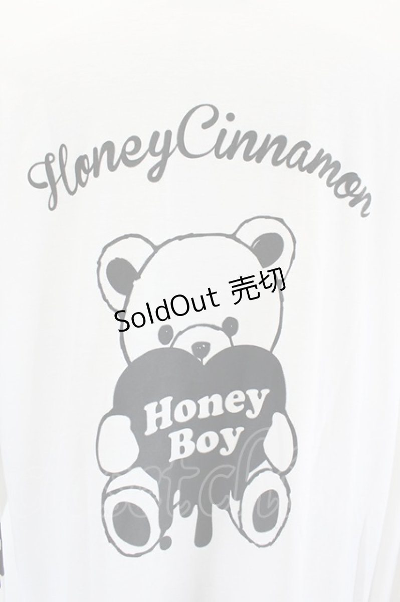 画像4: Honey Cinnamon / Honey Boyプリントカットソー  白Ｘ黒 I-26-09-15-021-LO-TO-SA-ZI (4)