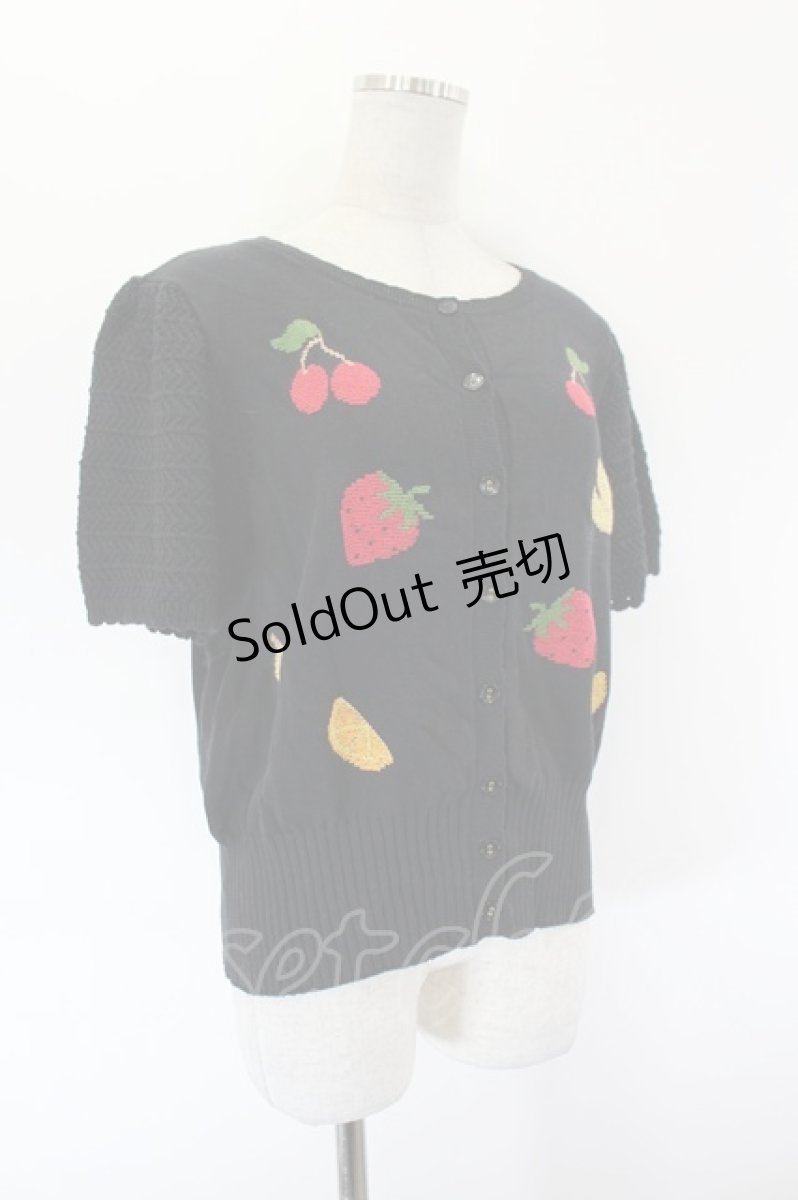 画像3: Katie / FRUITS POP puff cardigan  黒 I-26-09-16-028-LO-TO-TE-ZI (3)