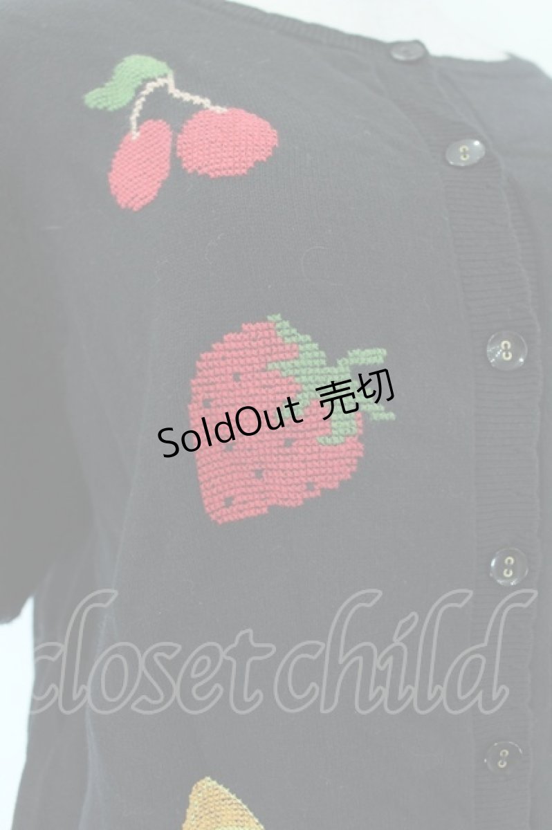 画像4: Katie / FRUITS POP puff cardigan  黒 I-26-09-16-028-LO-TO-TE-ZI (4)