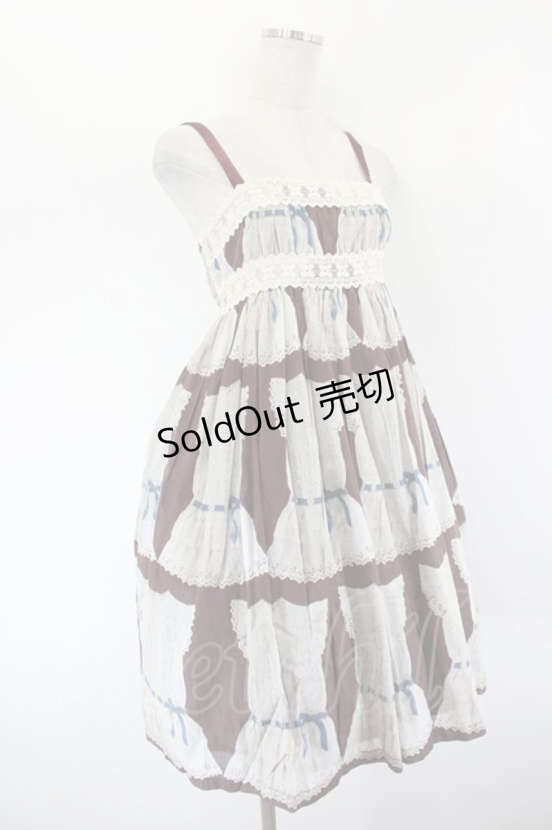 画像4: Emily Temple cute / アンティークドレスノースリーブワンピース  ブラウン I-26-09-16-064-ET-OP-SA-ZI (4)