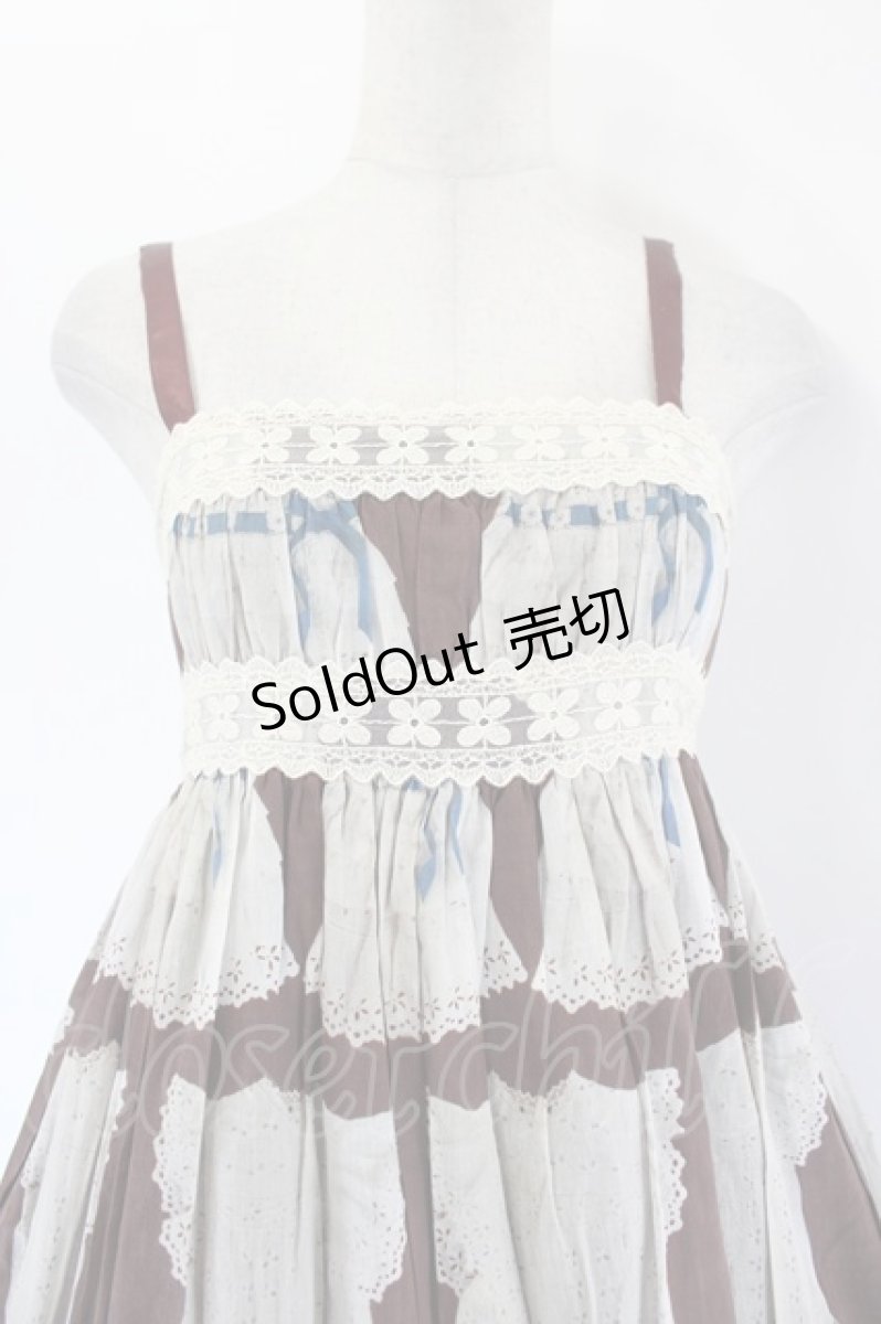 画像5: Emily Temple cute / アンティークドレスノースリーブワンピース  ブラウン I-26-09-16-064-ET-OP-SA-ZI (5)