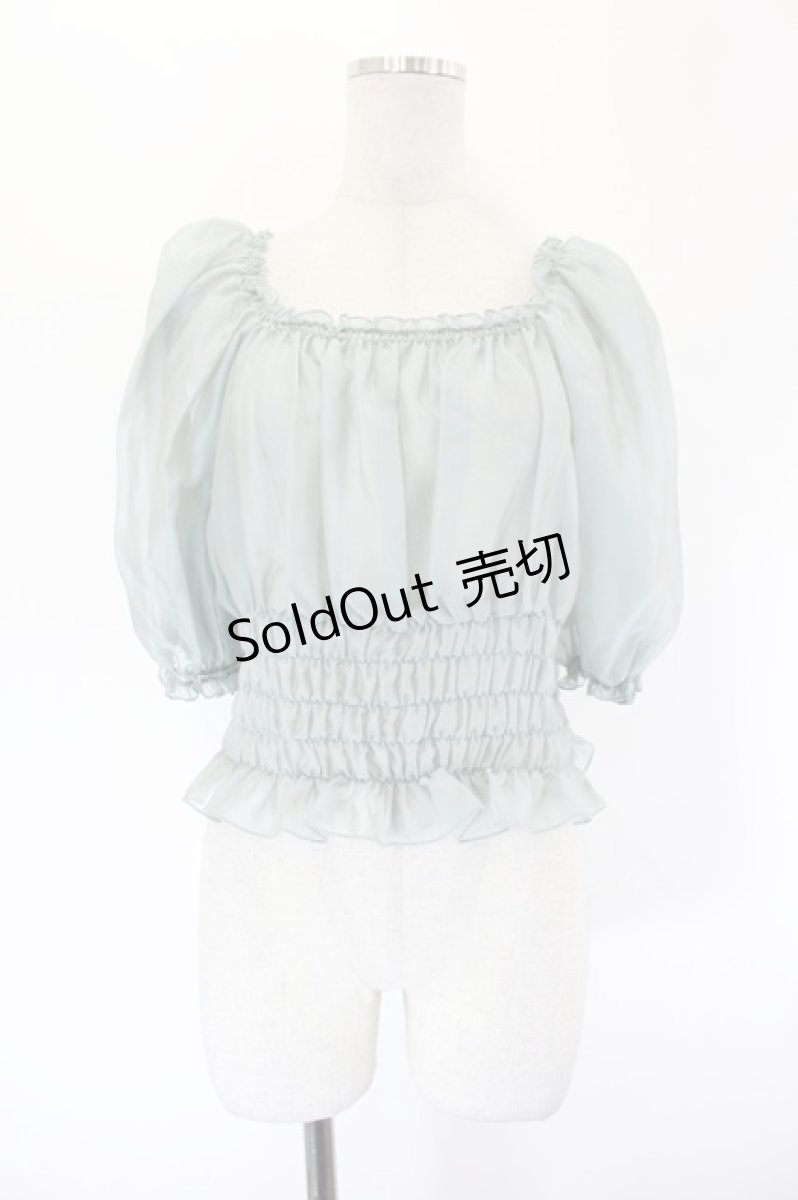 画像1: MILK / Dollパフトップス  サックス I-26-09-16-008-ML-TO-SA-ZI (1)