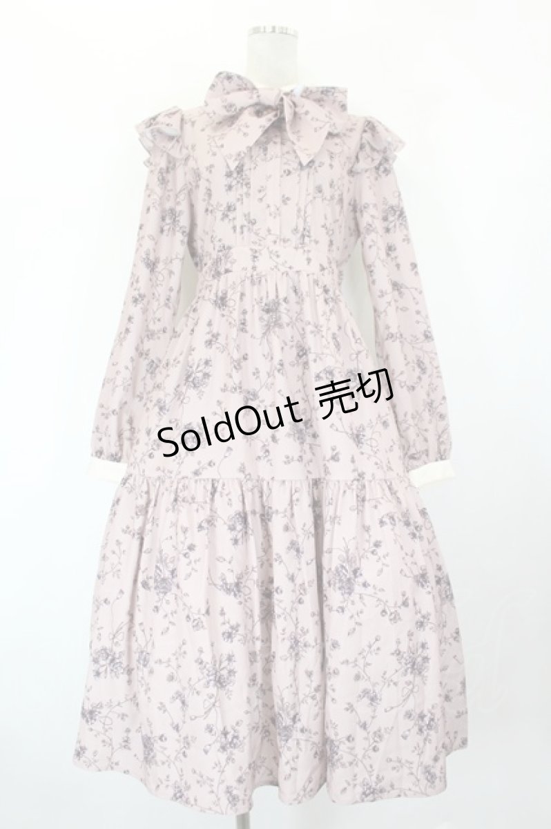 画像1: axes femme POETIQUE / トワルドジュイ風花柄ワンピース M ピンク I-26-09-16-079-AX-OP-TE-ZI (1)