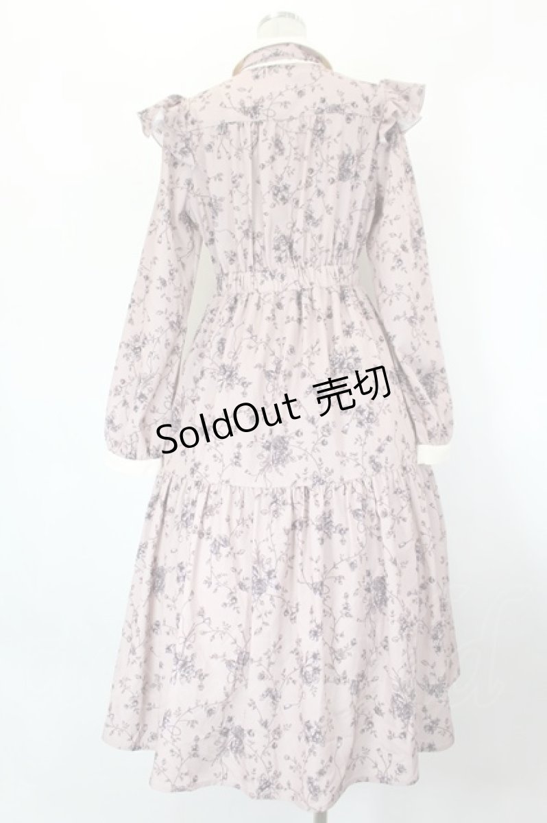 画像2: axes femme POETIQUE / トワルドジュイ風花柄ワンピース M ピンク I-26-09-16-079-AX-OP-TE-ZI (2)