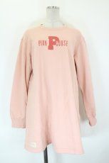 画像1: PINK HOUSE / ロゴプリントスウェットチュニック  ピンク I-26-09-16-082-LO-TO-TE-ZI (1)