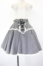 画像1: metamorphose / フロントあみあげタックスカート  黒 I-26-09-16-088-ME-SK-TE-ZI (1)