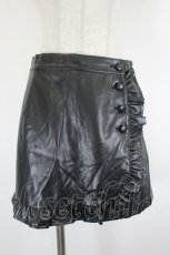 画像1: MILK / Wrap レザーキュロット  黒 I-26-09-16-093-ML-PA-TE-ZI (1)