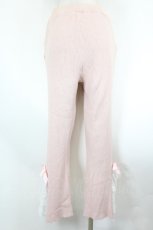 画像2: Swankiss / ラッフルレースリブニットパンツ  ピンク I-26-09-16-098-LO-PA-TE-ZI (2)